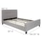 Flash Furniture Full Size Lt Gray Fabric Platform Bed & Mattress HG-BM10-26-GG - alternate 10